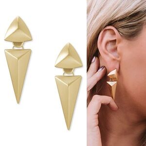 Kendra Scott Vivian Drop Statement Earrings In Gold NWT